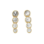 Gold Plated Silver CZ Drop Earring