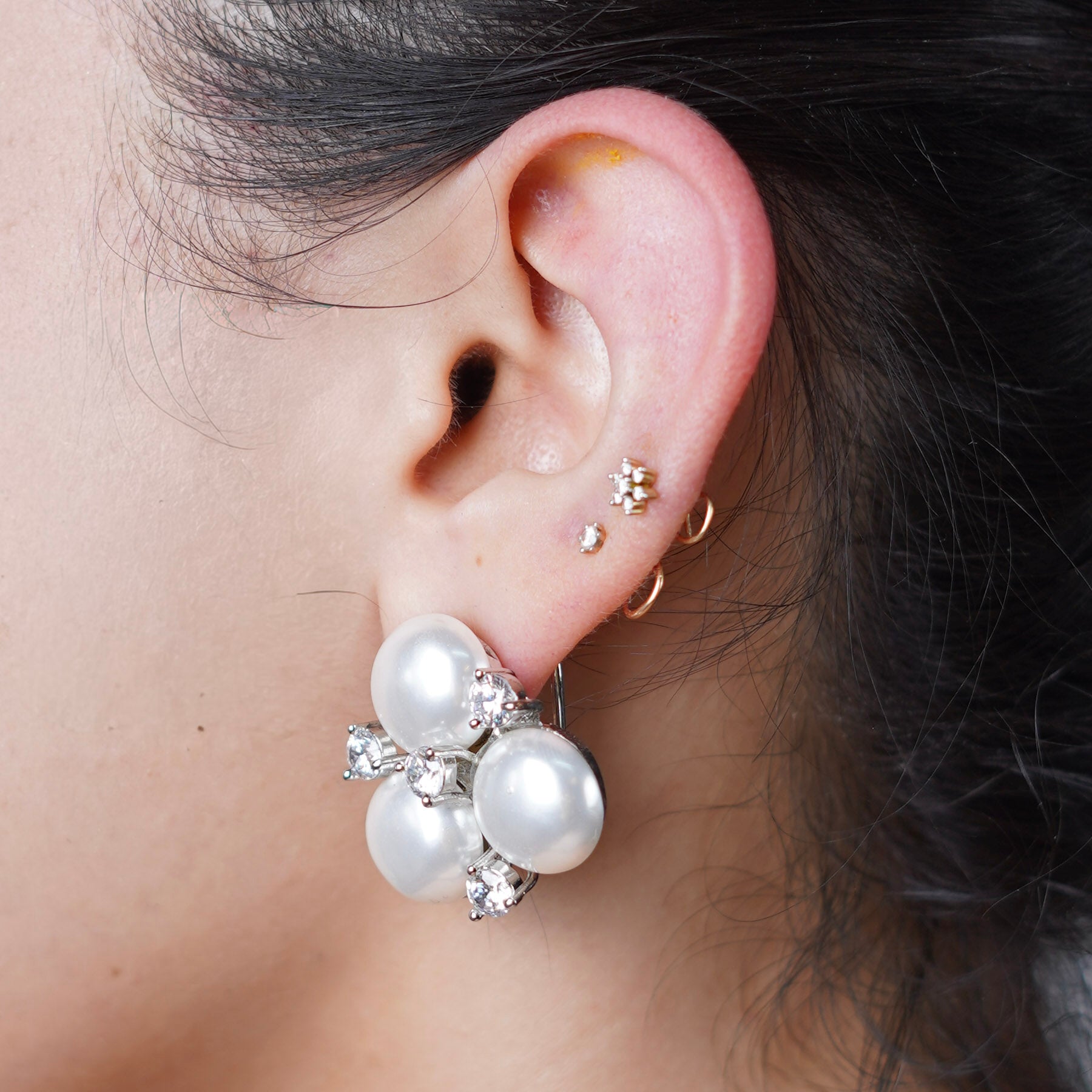 Silver Finish Fashion Earrings