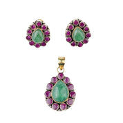 Brass Fashion Pendant & Earrings Set without Chain