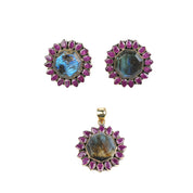 Brass Fashion Pendant & Earrings Set without Chain