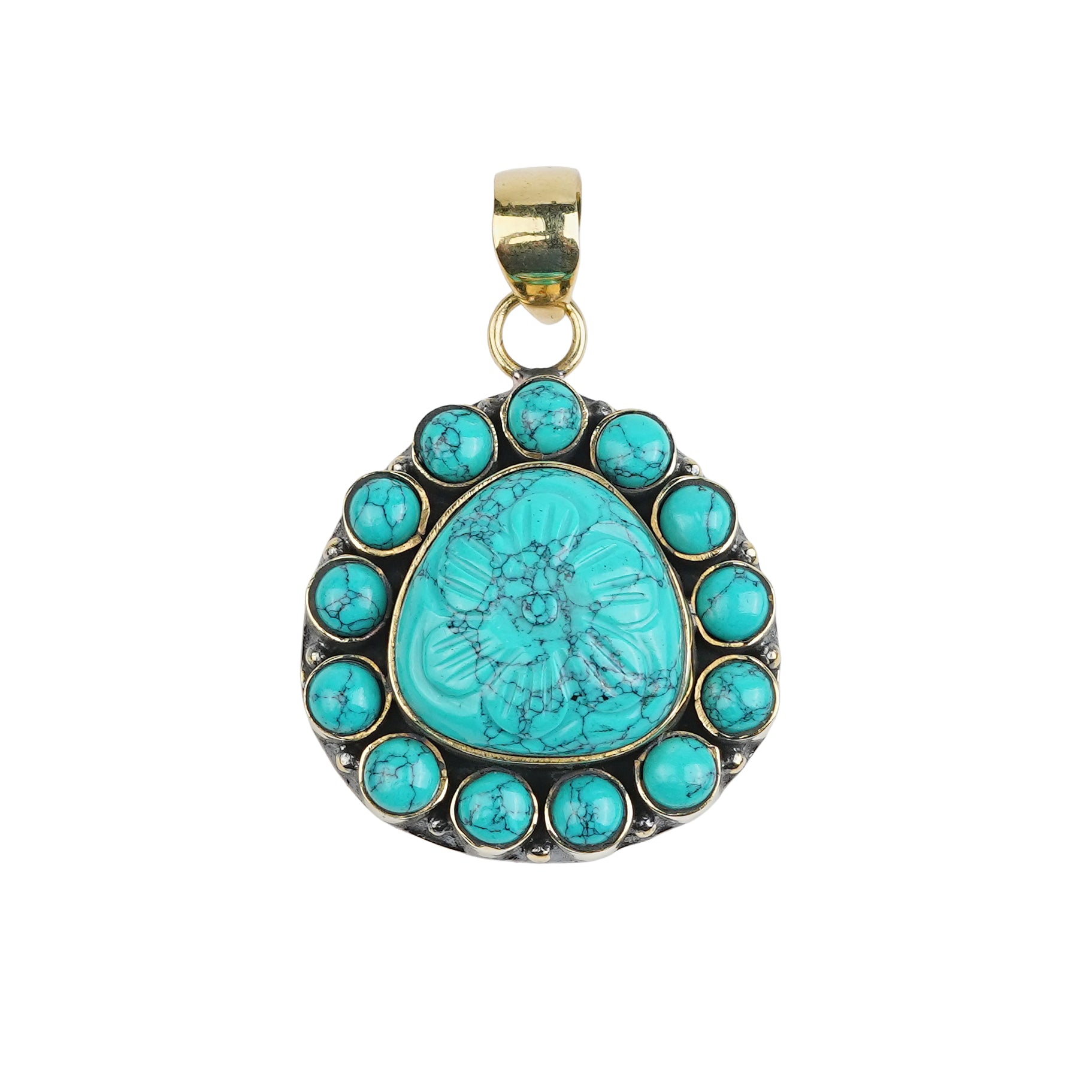 Brass Fashion Pendant & Earrings Set without Chain