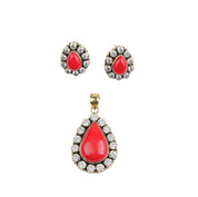 Brass Fashion Pendant & Earrings Set without Chain