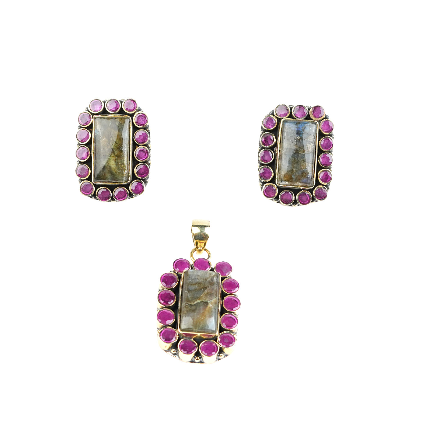 Brass Fashion Pendant & Earrings Set without Chain