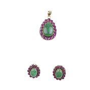 Brass Fashion Pendant & Earrings Set without Chain