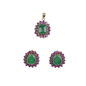 Brass Fashion Pendant & Earrings Set without Chain