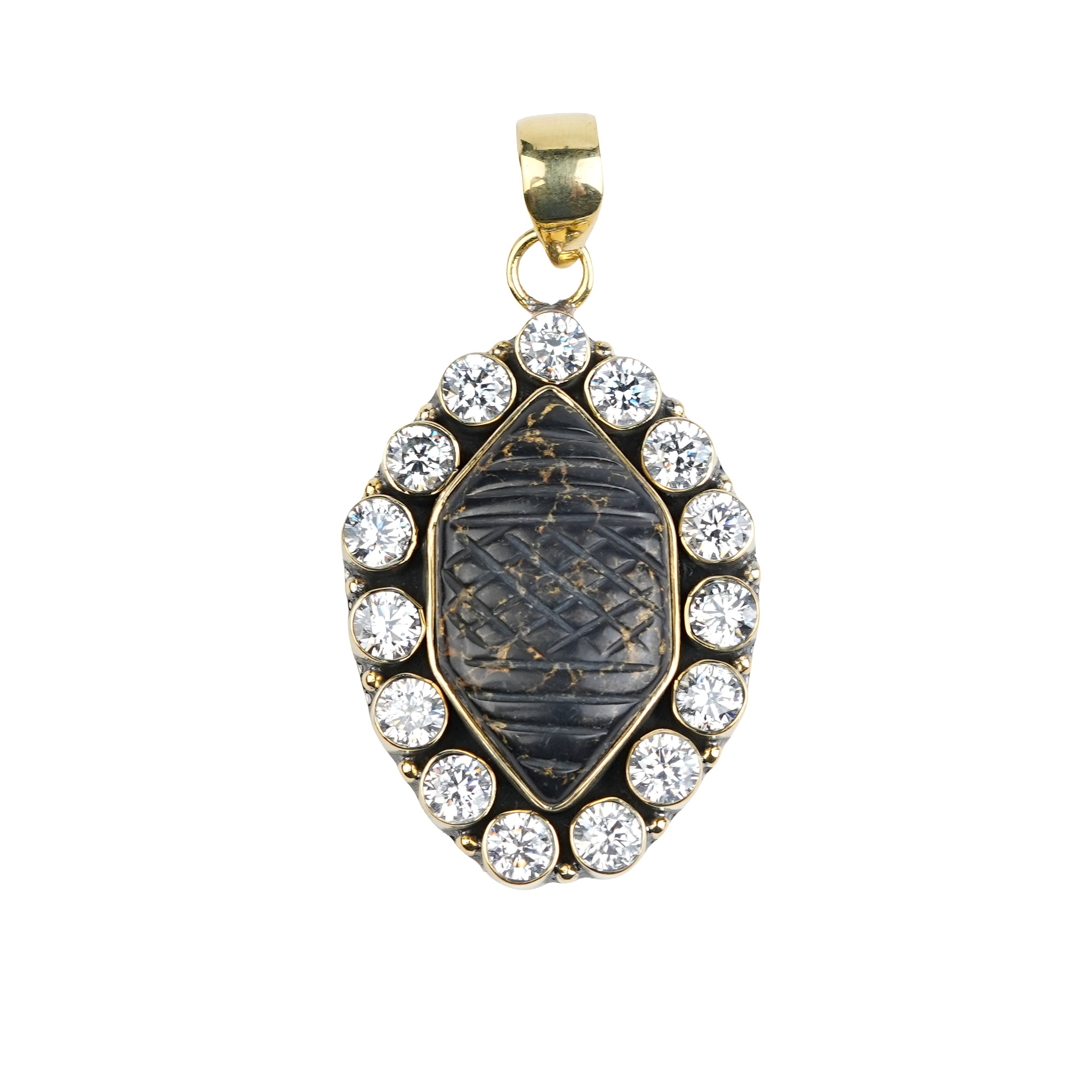 Brass Fashion Pendant & Earrings Set without Chain