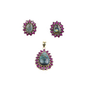 Brass Fashion Pendant & Earrings Set without Chain