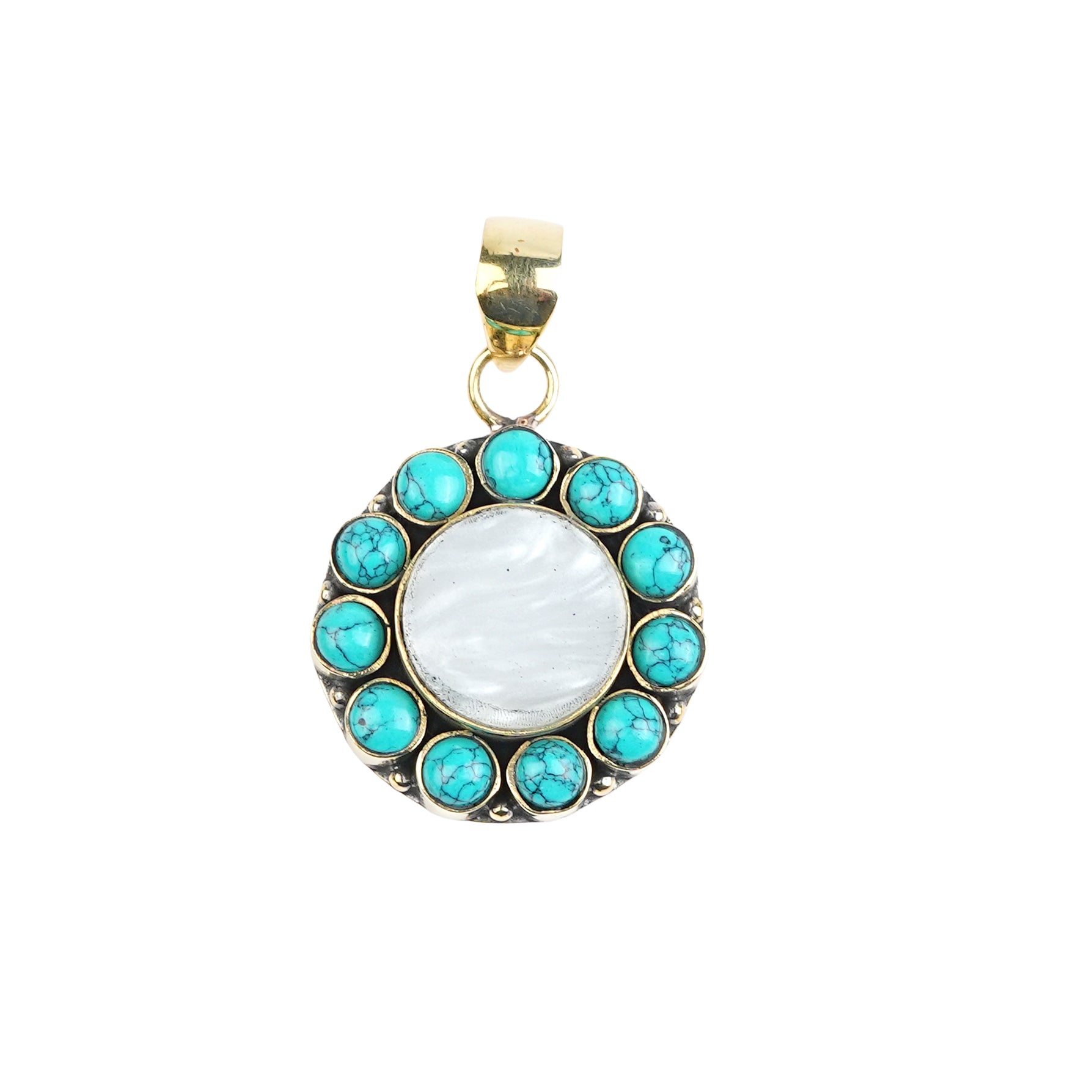 Brass Fashion Pendant & Earrings Set without Chain