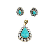 Brass Fashion Pendant & Earrings Set without Chain