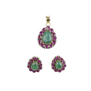 Brass Fashion Pendant & Earrings Set without Chain