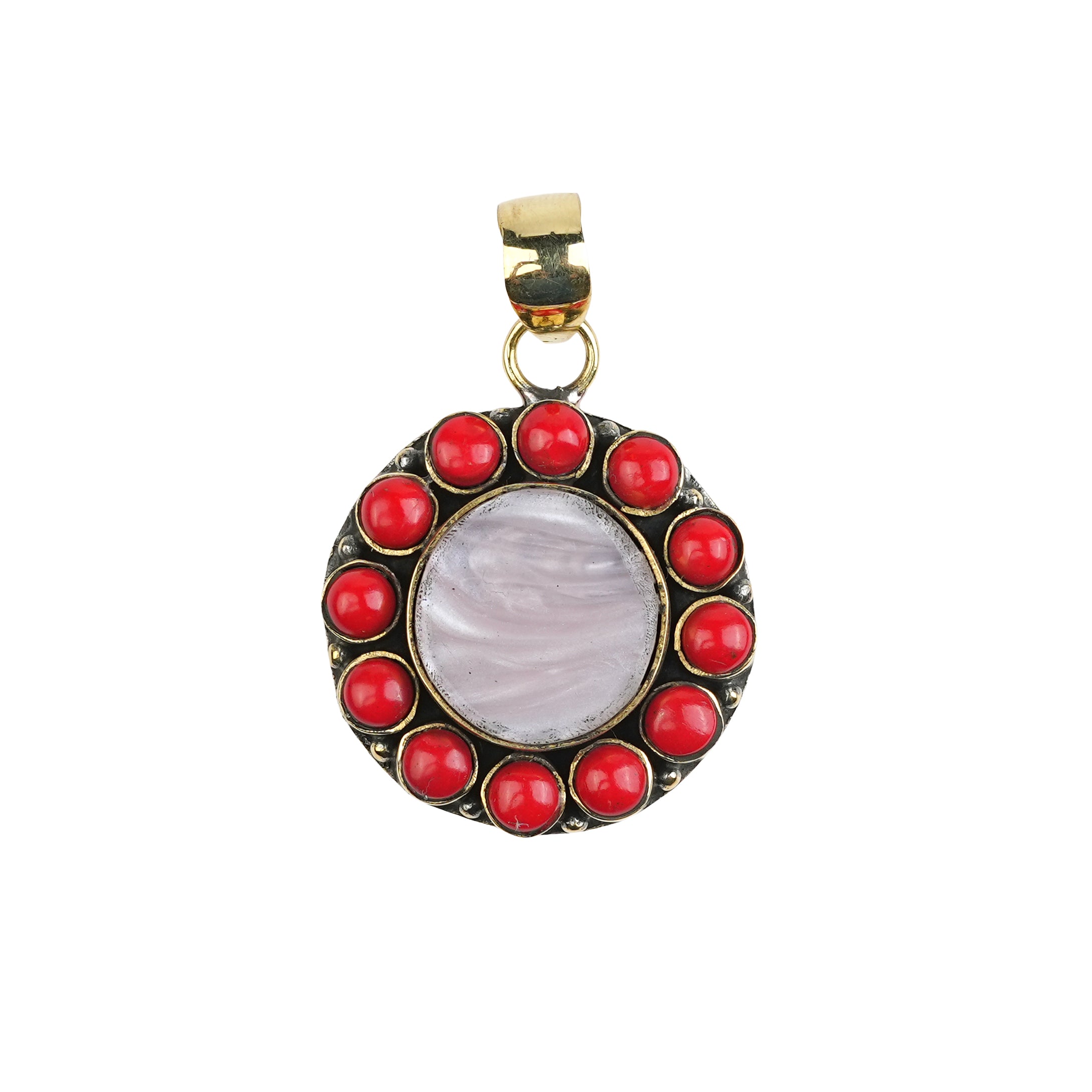Brass Fashion Pendant & Earrings Set without Chain