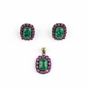 Brass Fashion Pendant & Earrings Set without Chain