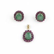 Brass Fashion Pendant & Earrings Set without Chain
