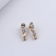 Gold Plated Silver CZ Drop Earring