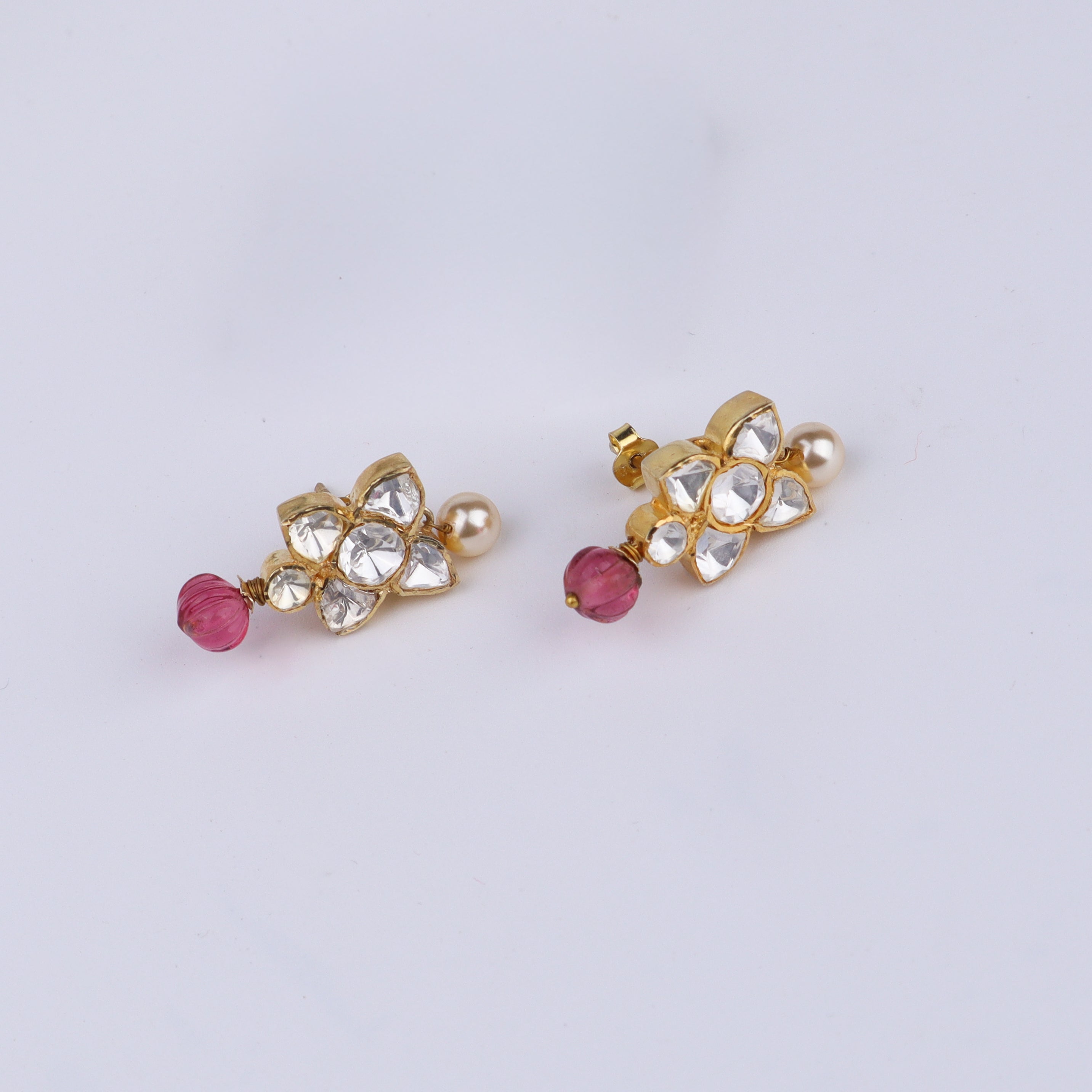 Gold Plated Silver Flower Earring