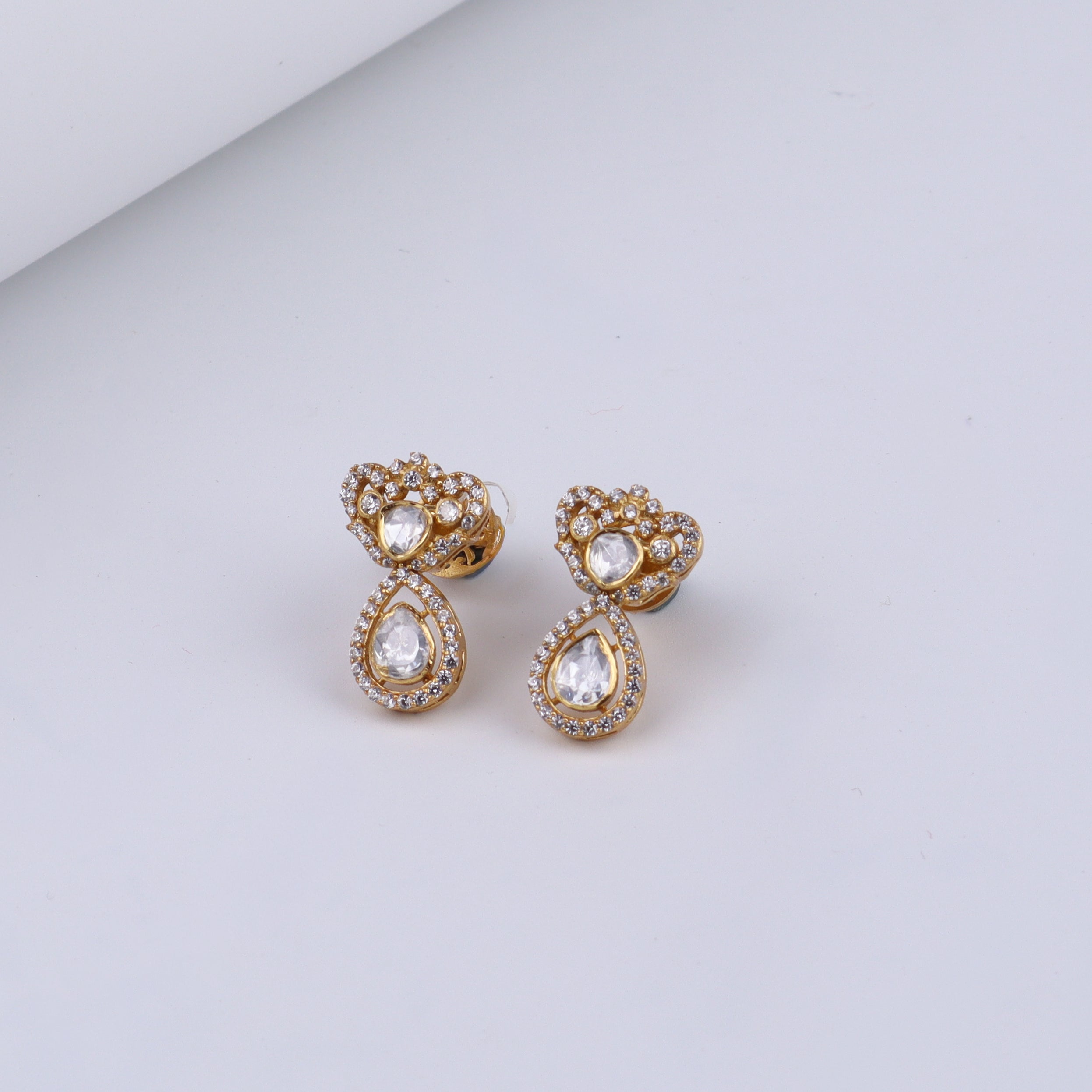 Gold Plated Silver Filigree Earring