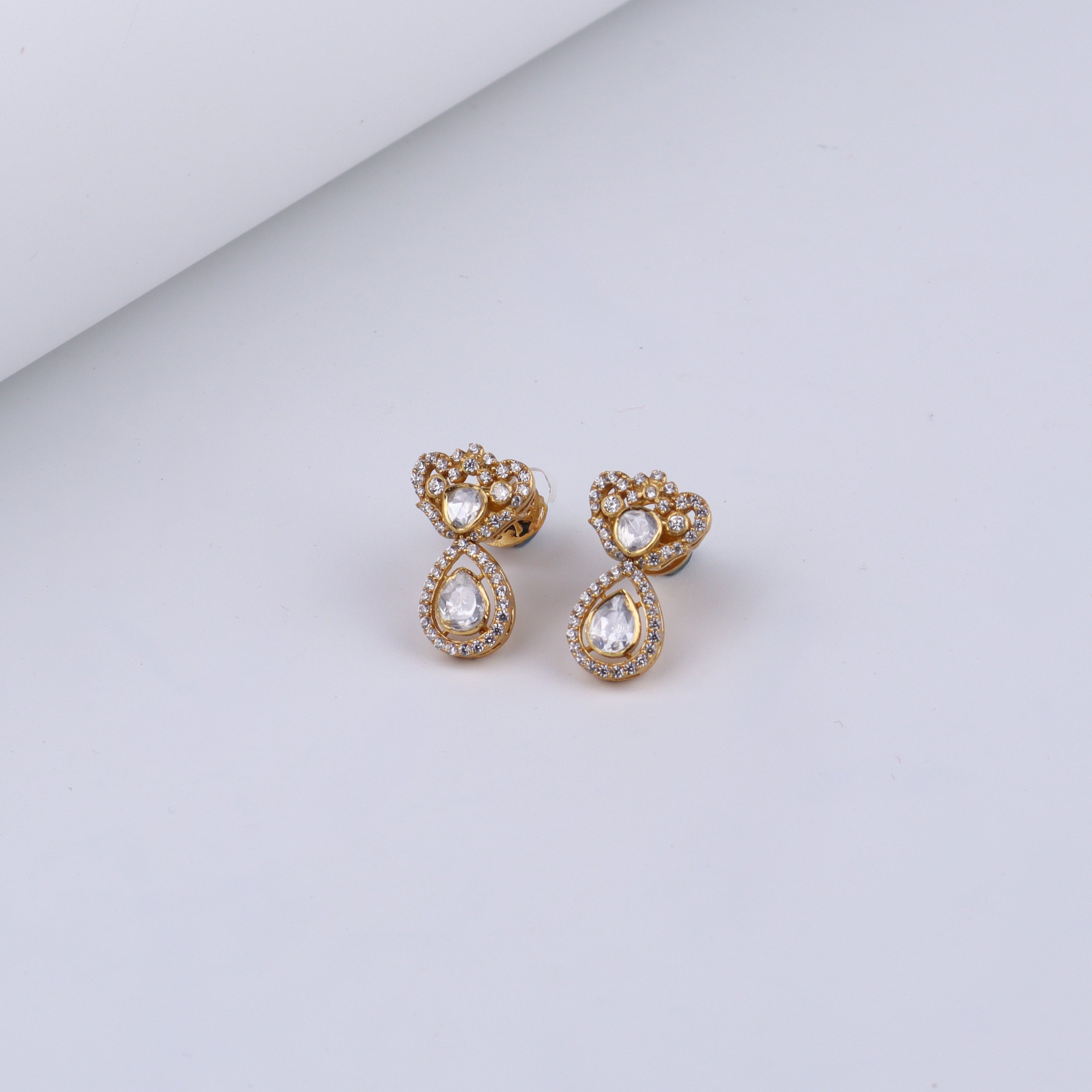 Gold Plated Silver Filigree Earring