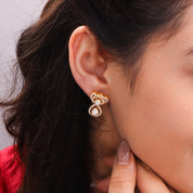 Gold Plated Silver Filigree Earring