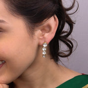 Gold Plated Silver CZ Drop Earring