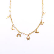 Brass Sky Charm Fashion Necklace