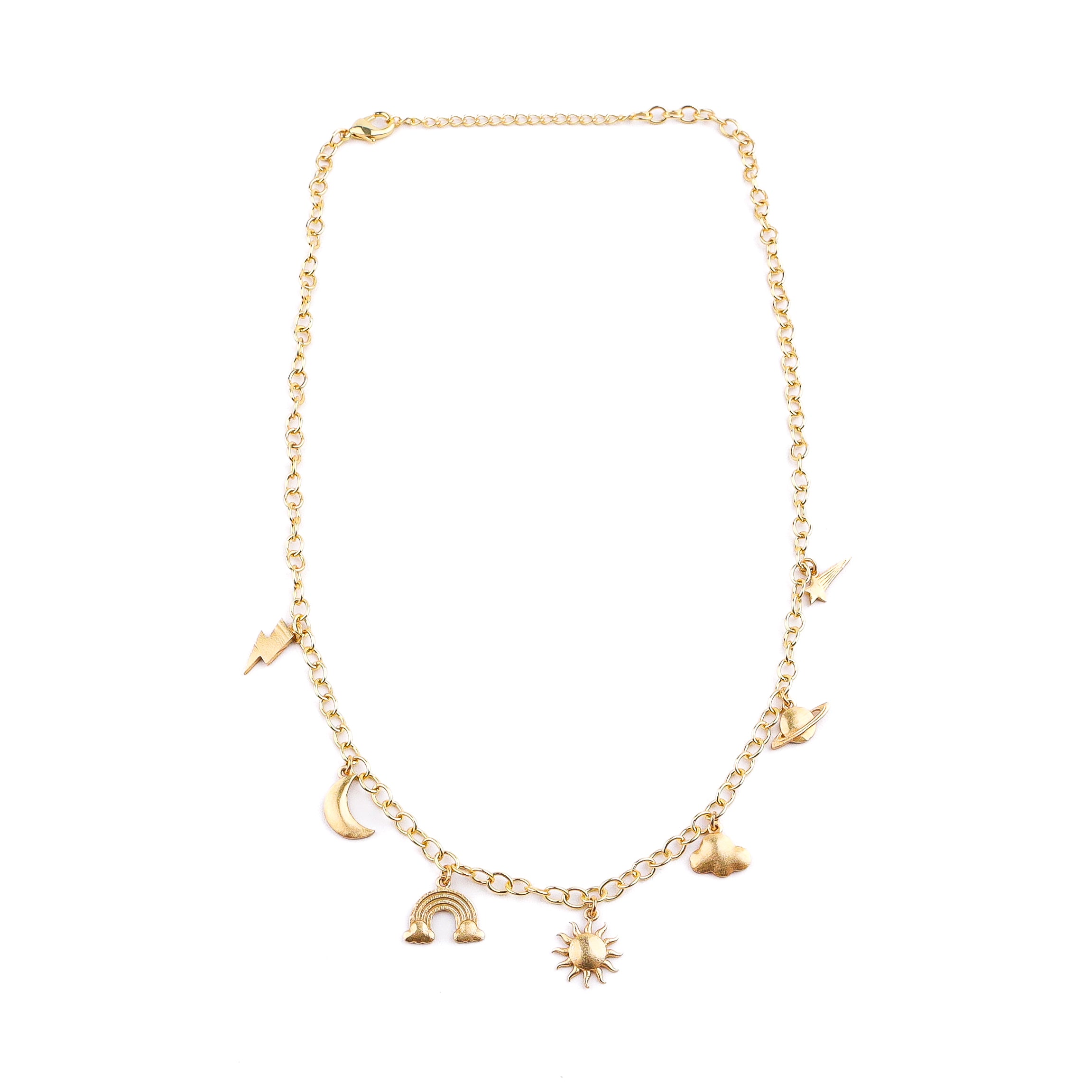 Brass Sky Charm Fashion Necklace