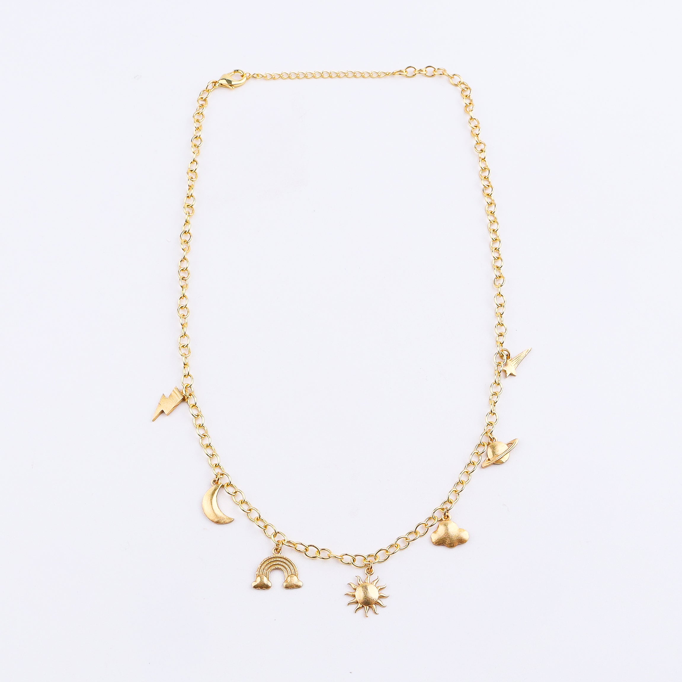 Brass Sky Charm Fashion Necklace