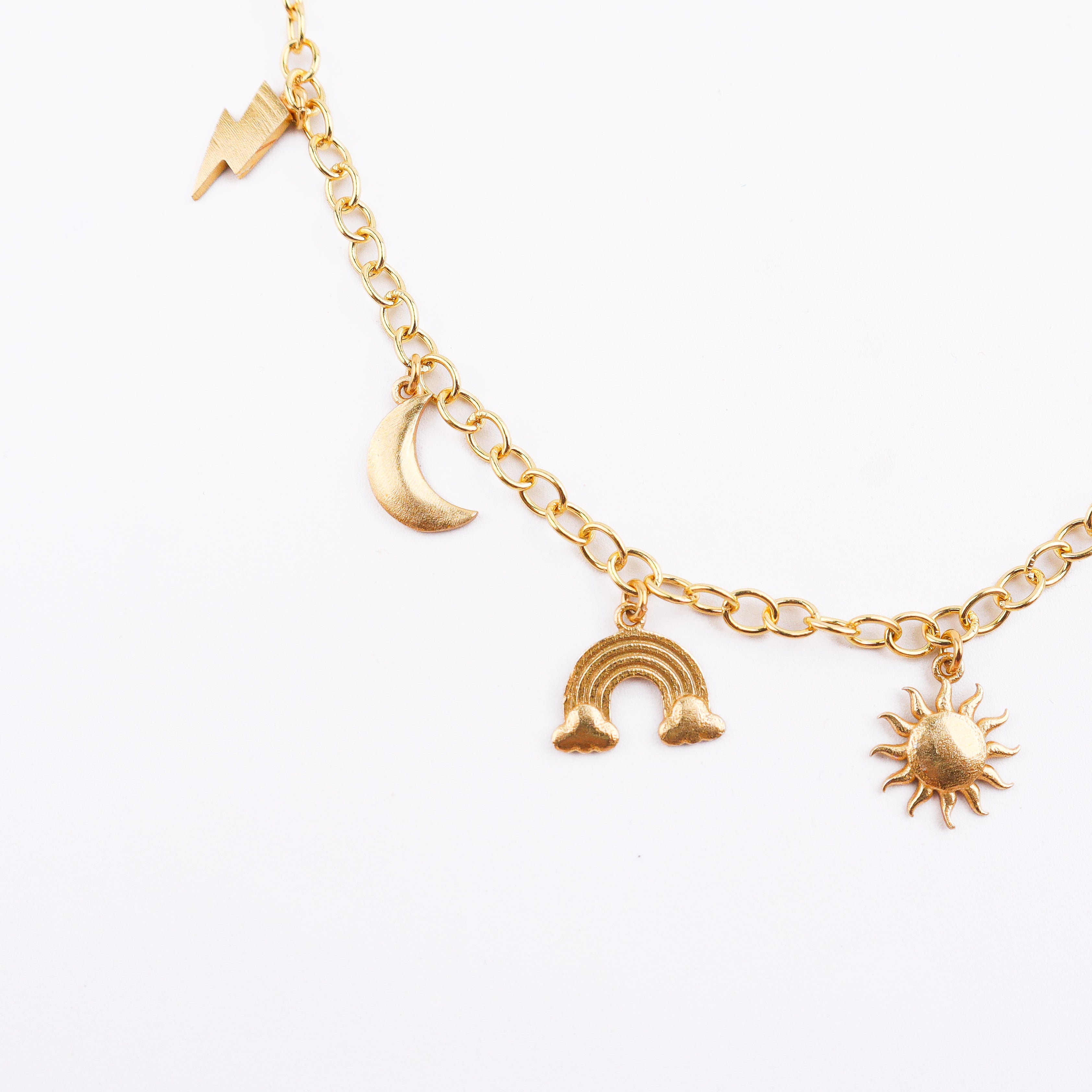 Brass Sky Charm Fashion Necklace
