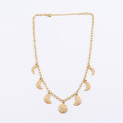 Brass Moon Phase Fashion Necklace