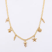 Brass Sea Charm Fashion Necklace