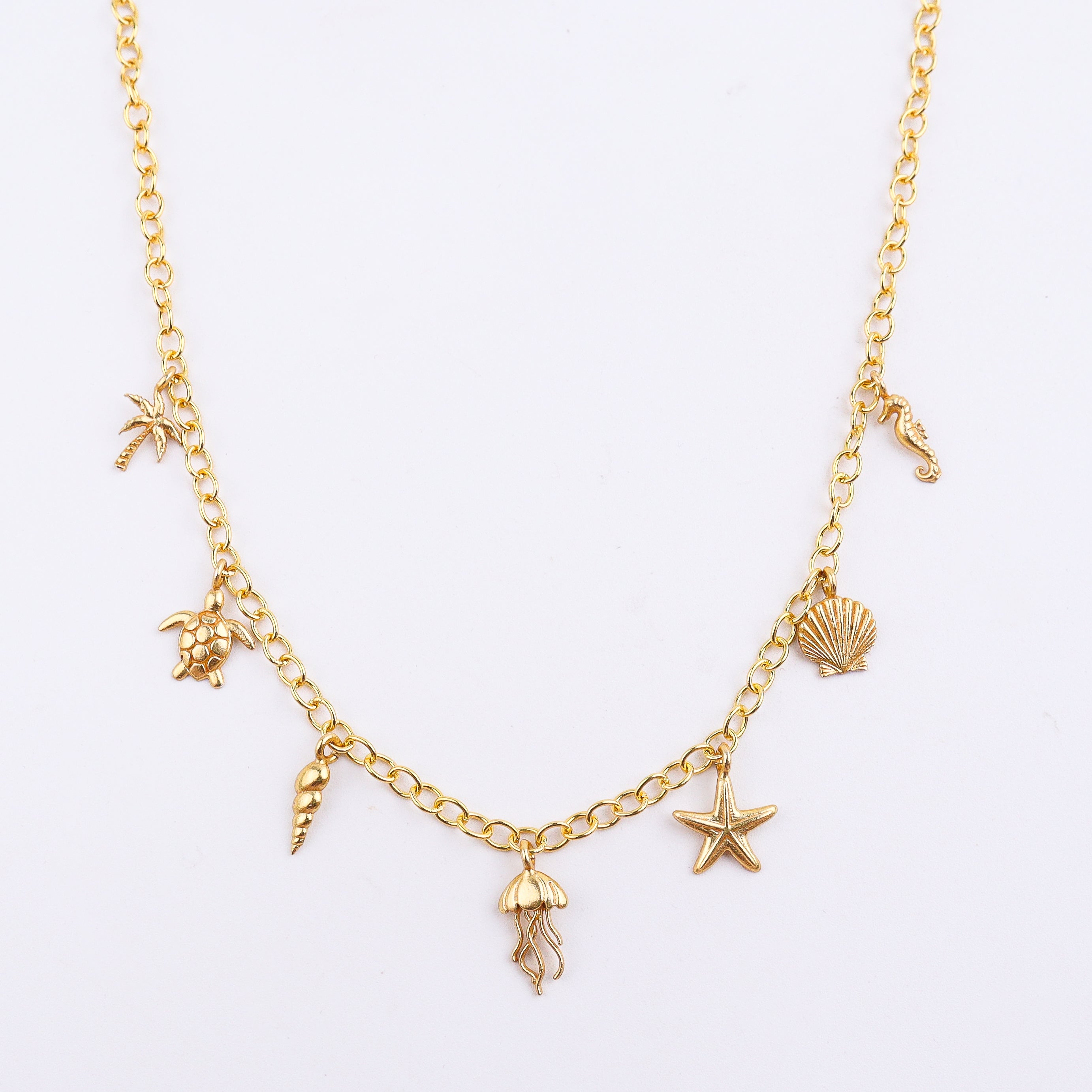 Brass Sea Charm Fashion Necklace