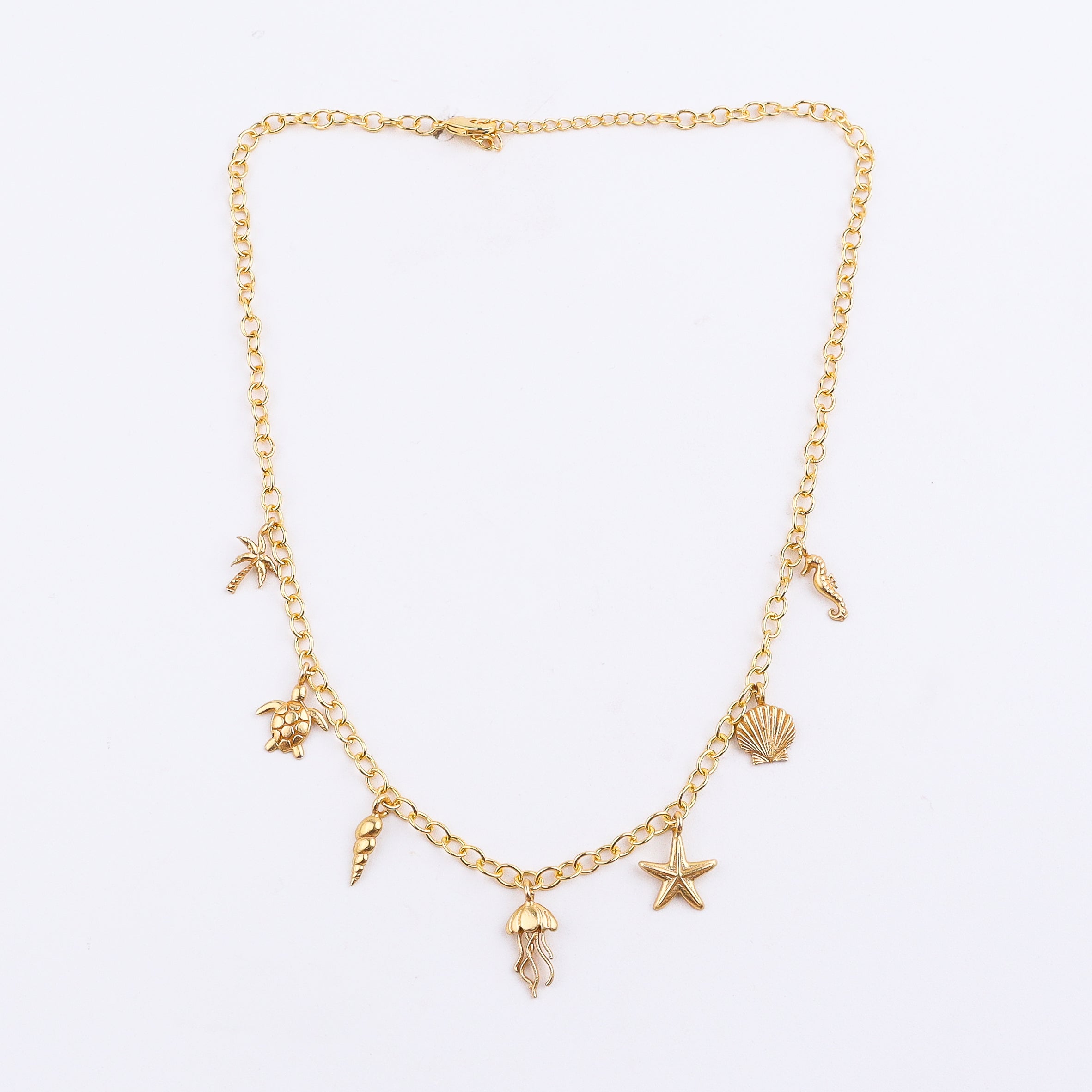 Brass Sea Charm Fashion Necklace