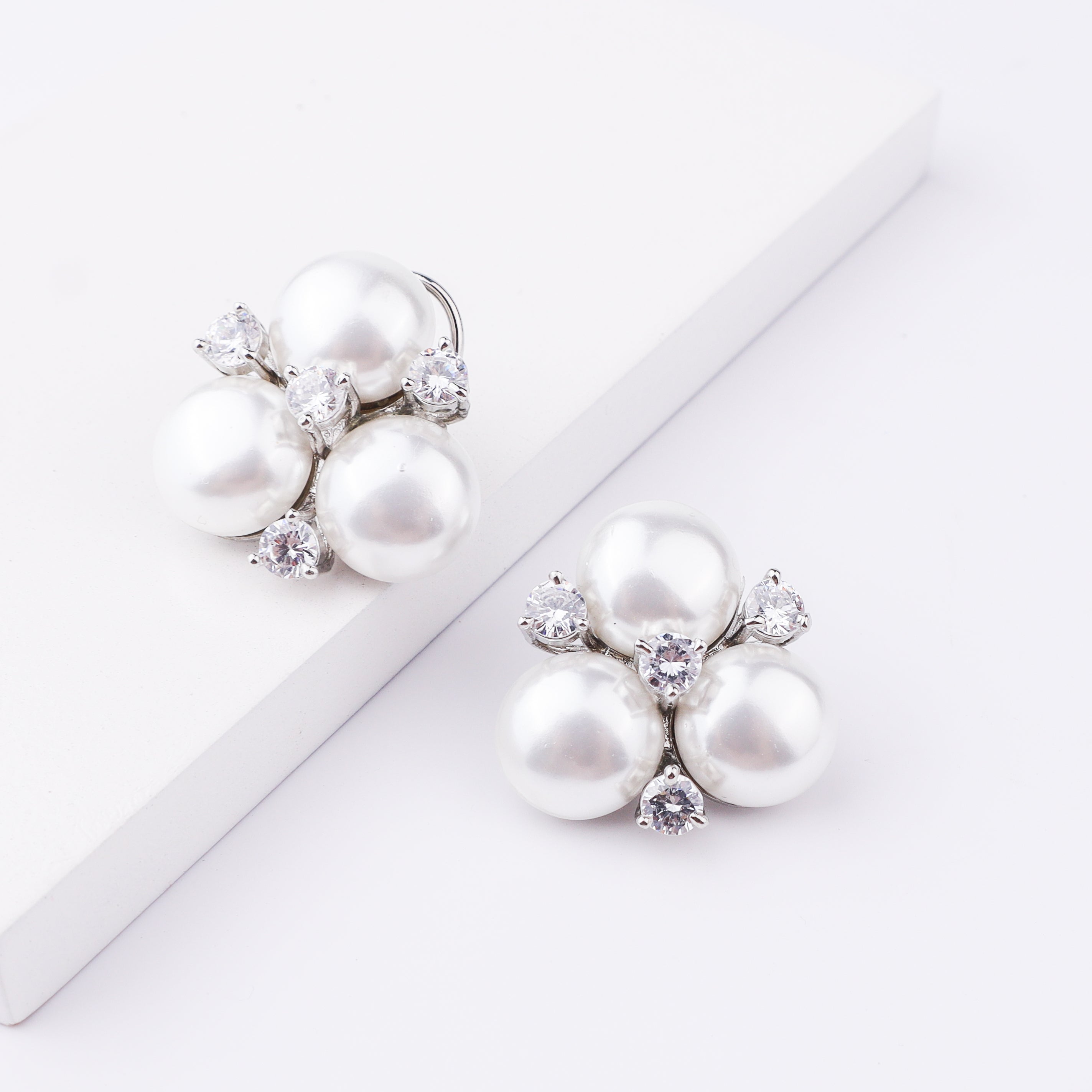 Silver Finish Fashion Earrings