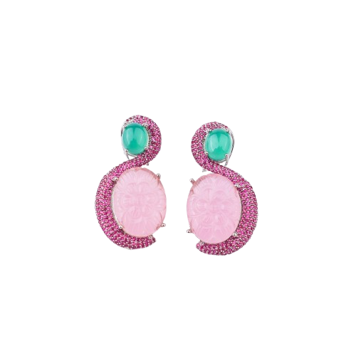 Silver Finish Fashion Earrings
