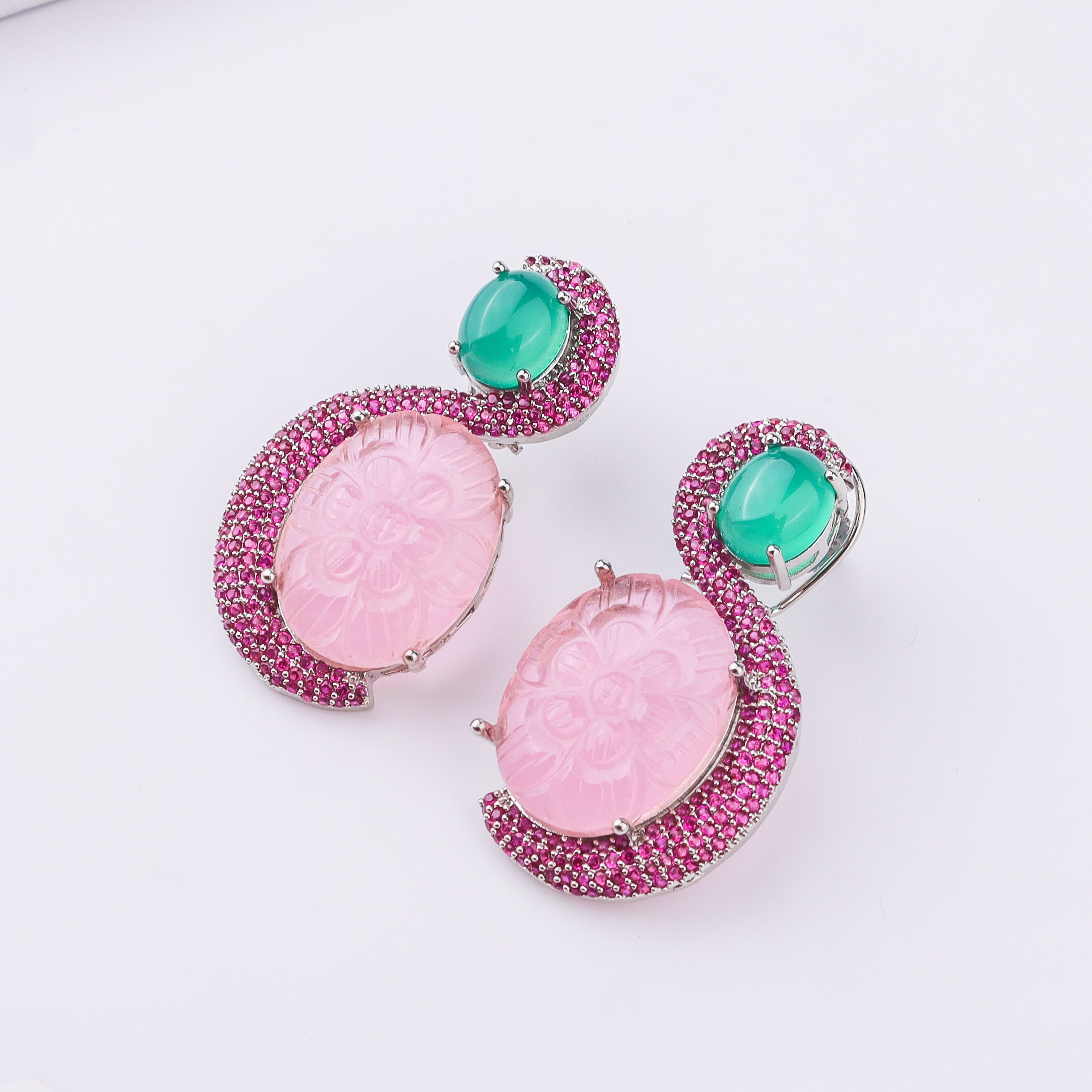 Silver Finish Fashion Earrings