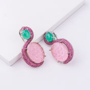 Silver Finish Fashion Earrings
