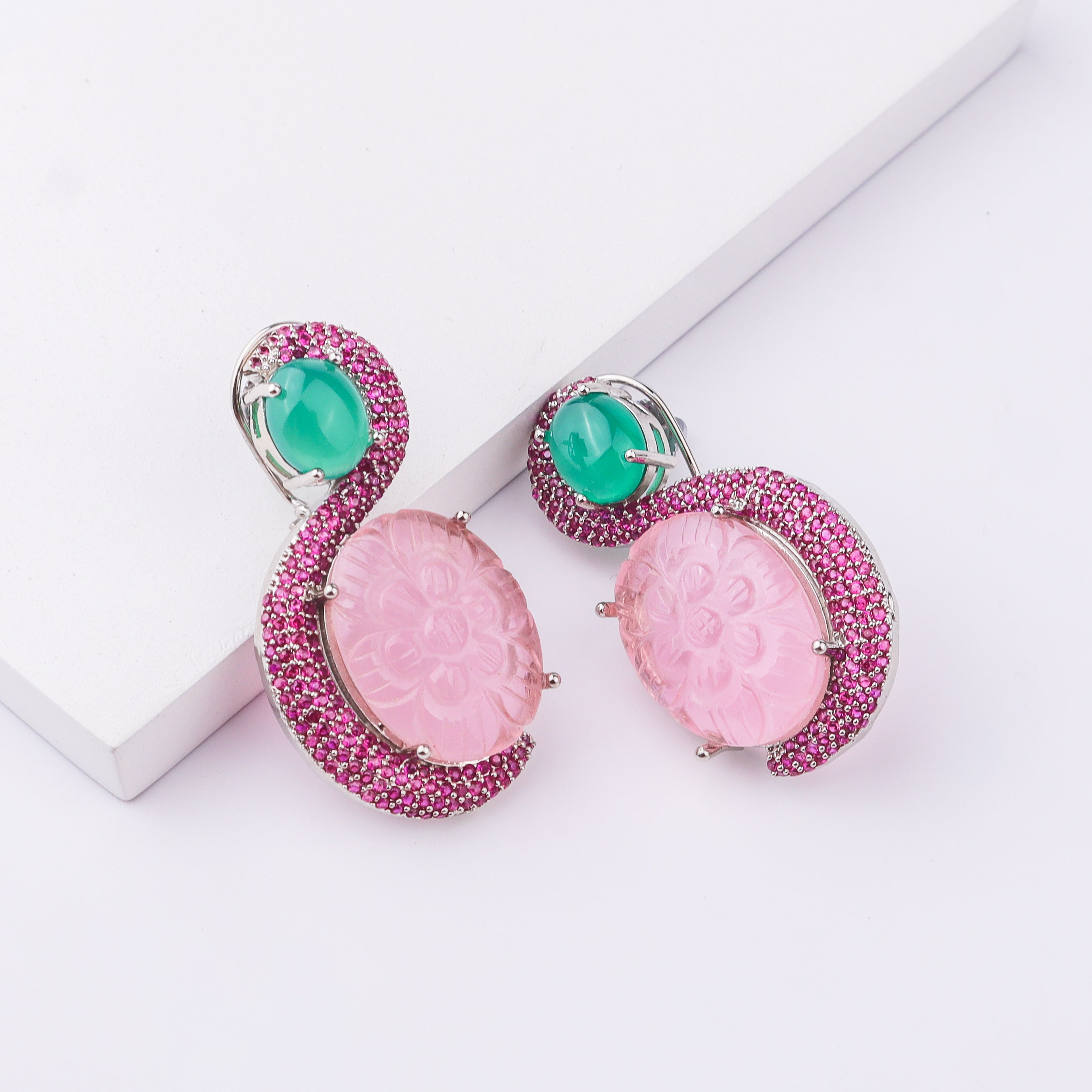Silver Finish Fashion Earrings