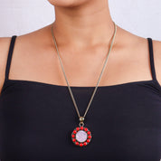Brass Fashion Pendant & Earrings Set without Chain