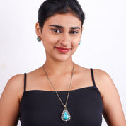 Brass Fashion Pendant & Earrings Set without Chain