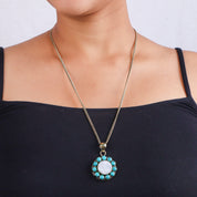 Brass Fashion Pendant & Earrings Set without Chain