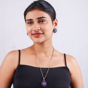 Brass Fashion Pendant & Earrings Set without Chain