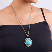 Brass Fashion Pendant & Earrings Set without Chain