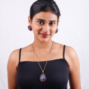Brass Fashion Pendant & Earrings Set without Chain