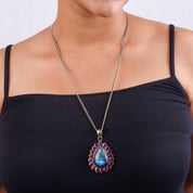 Brass Fashion Pendant & Earrings Set without Chain