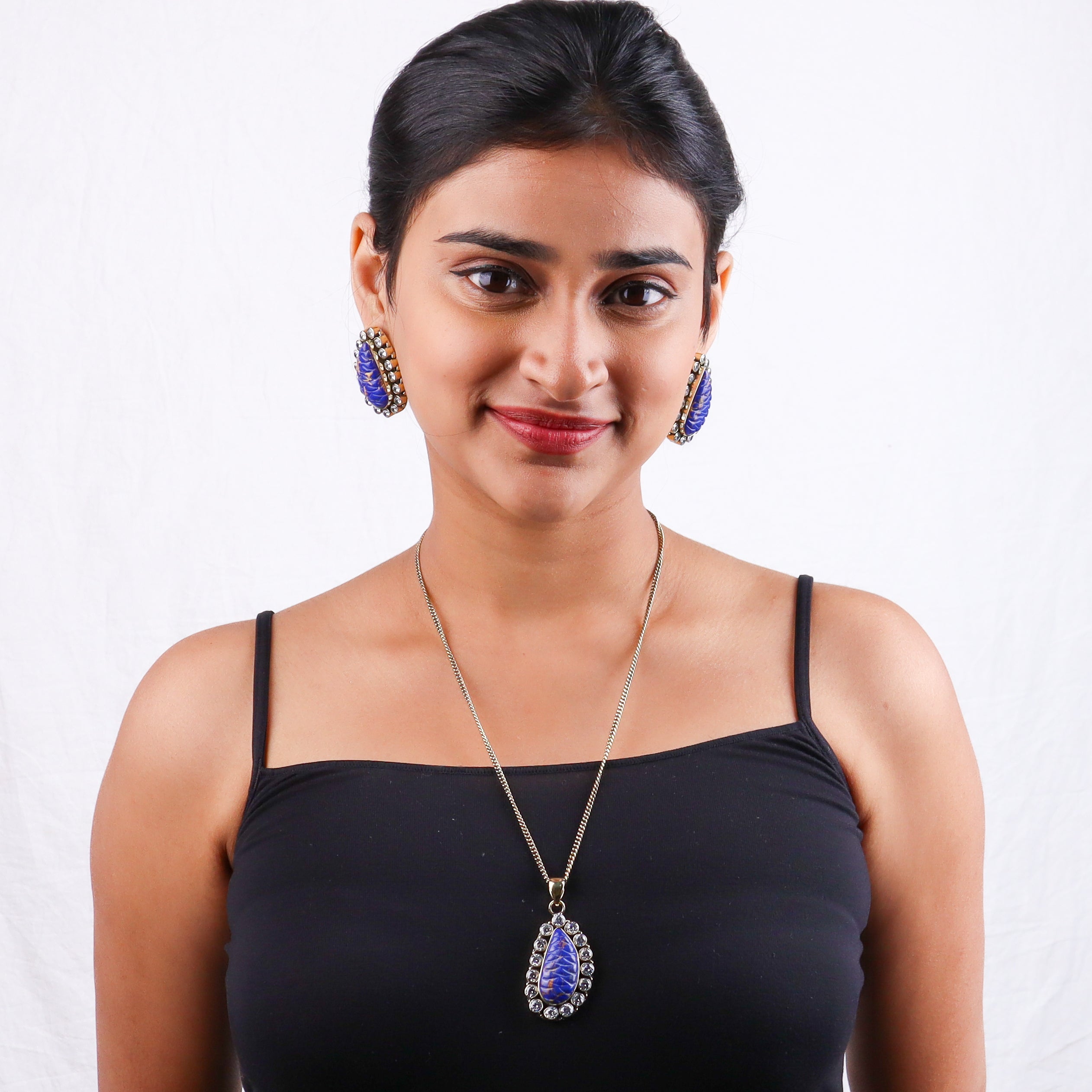 Brass Fashion Pendant & Earrings Set without Chain