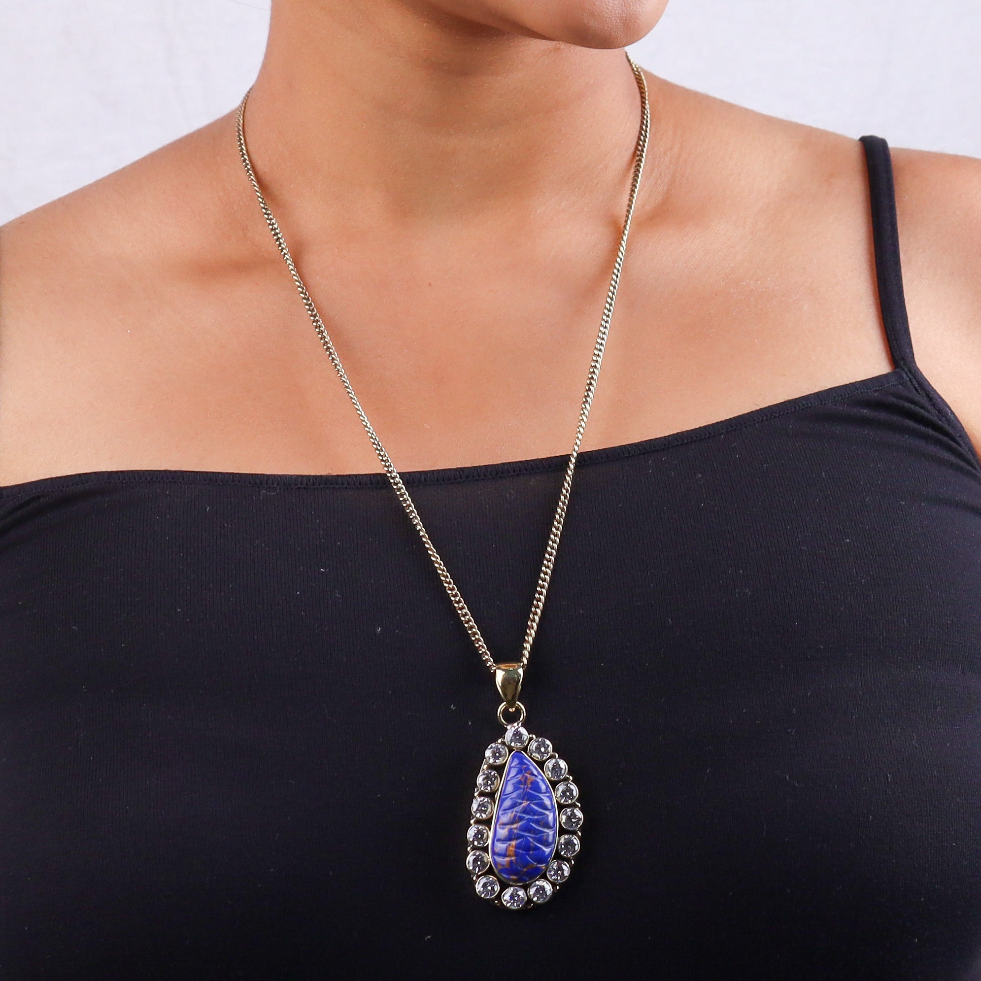 Brass Fashion Pendant & Earrings Set without Chain