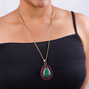 Brass Fashion Pendant & Earrings Set without Chain