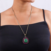 Brass Fashion Pendant & Earrings Set without Chain