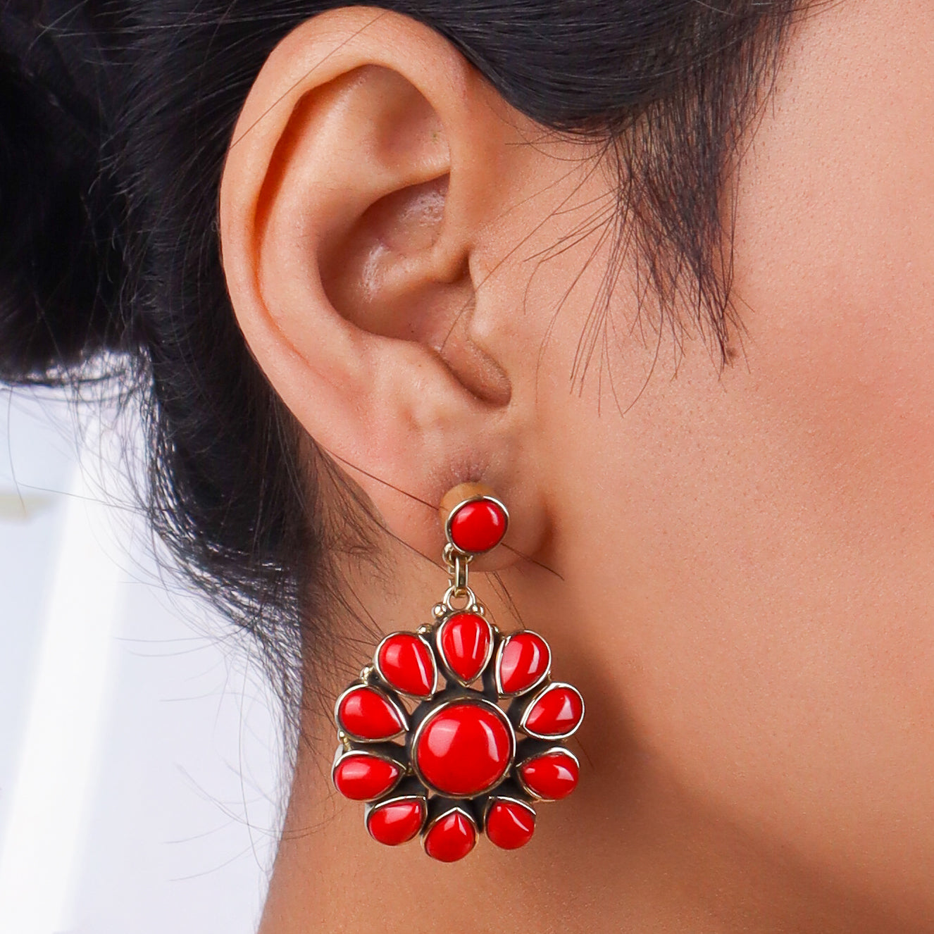 Brass Fashion Pendant & Earrings Set without Chain