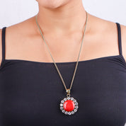 Brass Fashion Pendant & Earrings Set without Chain