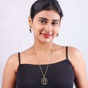 Brass Fashion Pendant & Earrings Set without Chain